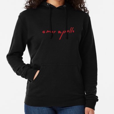 Red Logo Of Omar American And Sza World Hoodie Official Omar Apollo Merch