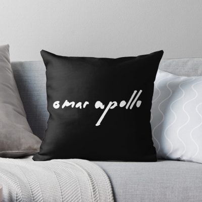 Omar Apollo Tour Merch Omar Apollo Logo Throw Pillow Official Omar Apollo Merch