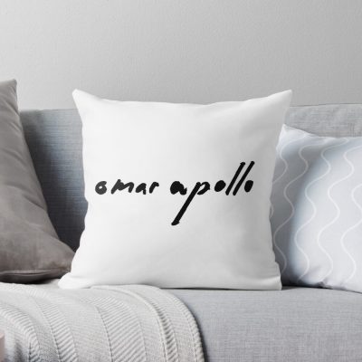 Omar Apollo Tour Merch Omar Apollo Logo Throw Pillow Official Omar Apollo Merch