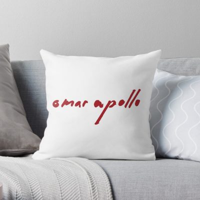 Omar Apollo Tour Merch Omar Apollo Logo Throw Pillow Official Omar Apollo Merch