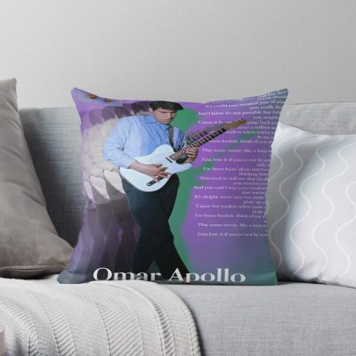 Omar Apollo Throw Pillow Official Omar Apollo Merch