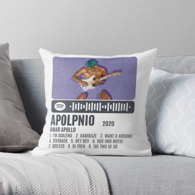 Omar Apollo Throw Pillow Official Omar Apollo Merch