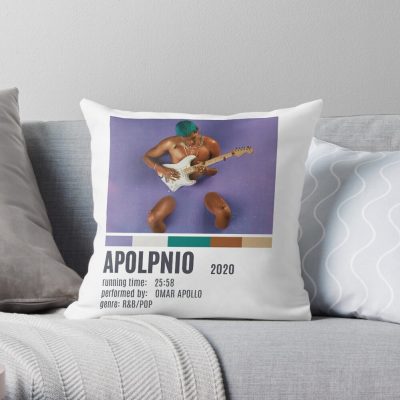 Omar Apollo Throw Pillow Official Omar Apollo Merch