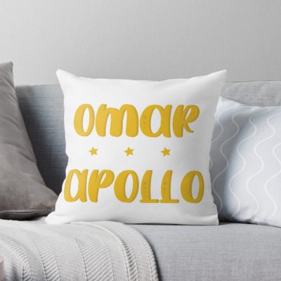 Omar Apollo Yellow Throw Pillow Official Omar Apollo Merch