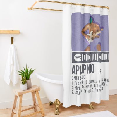 Omar Apollo Shower Curtain Official Omar Apollo Merch