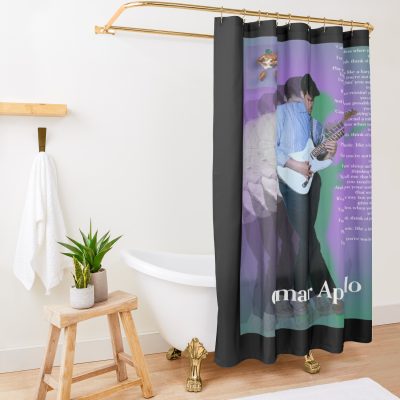 Omar Apollo Shower Curtain Official Omar Apollo Merch