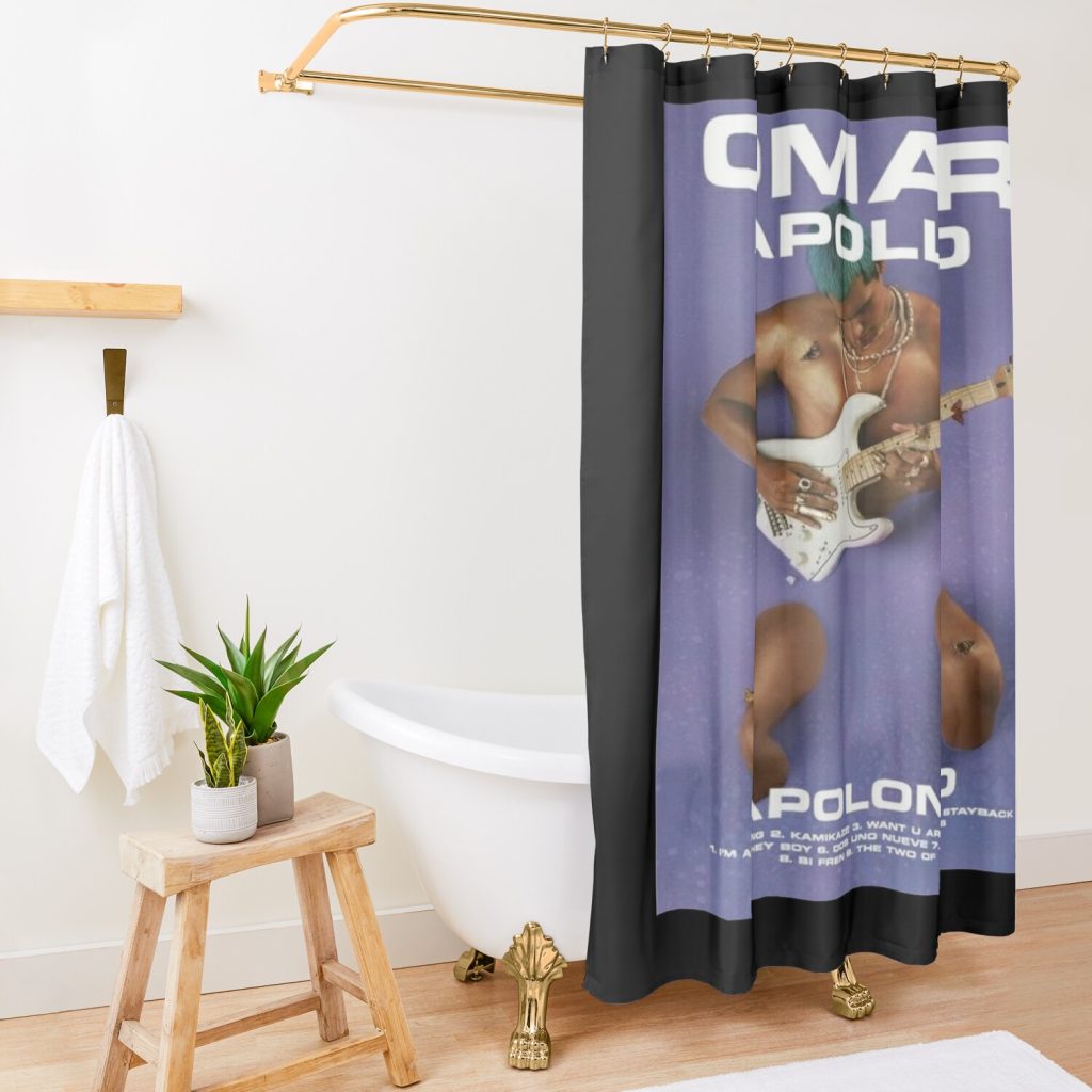 Omar Apollo Shower Curtain Official Omar Apollo Merch