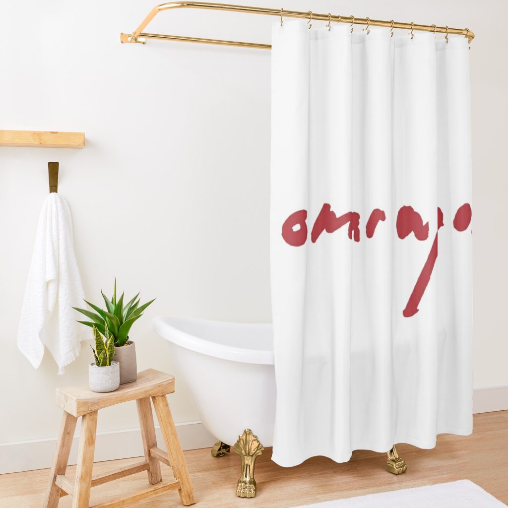 Omar Apollo Tour Merch Omar Apollo Logo Shower Curtain Official Omar Apollo Merch