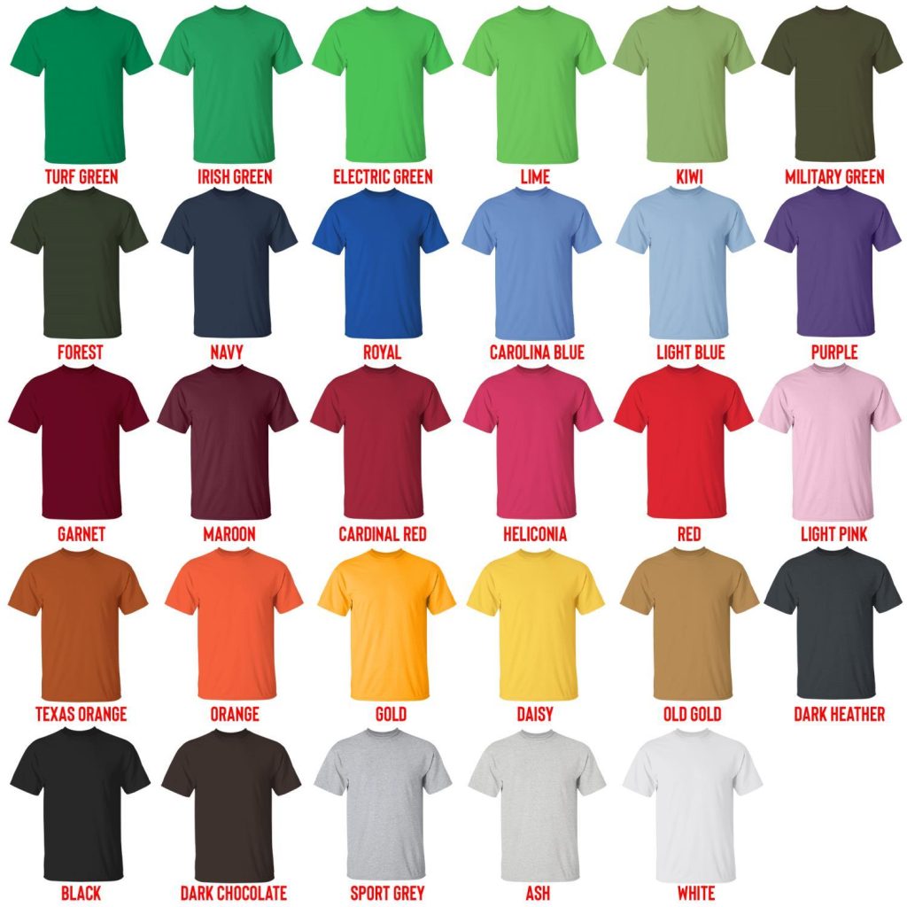 t shirt color chart - Omar Apollo Shop