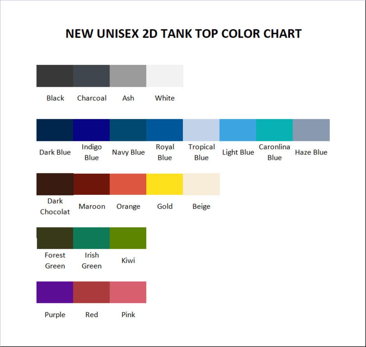 tank top color chart - Omar Apollo Shop